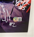 The Mighty Ducks Cast Autographed & Multi-Inscribed 12x16 Metal Print Beckett