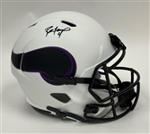 Brett Favre Autographed Minnesota Vikings Full Size Lunar Eclipse Replica Helmet