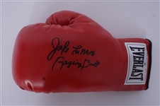 Jake LaMotta Autographed & Inscribed Boxing Glove Beckett