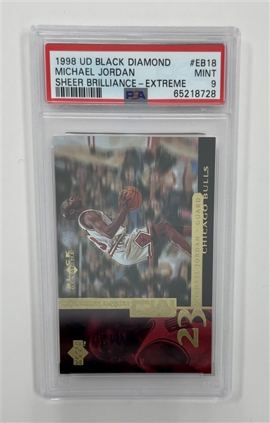 Michael Jordan 1998 UD Black Diamond #EB18 Sheer Brilliance-Extreme PSA 9 LE #21/23