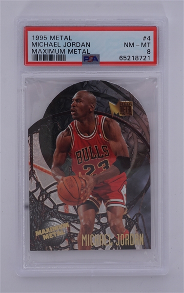 Michael Jordan 1995 Metal #4 Maximum Metal PSA NM-MT 8