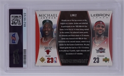 2005 UD MJ/LJ #LJMJ2 Michael Jordan/LeBron James Bonus Pack-Gold PSA 9 LE #06/23