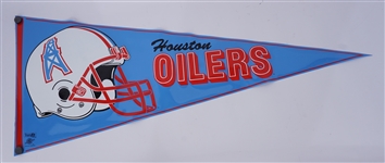 Lot of 2 Buffalo Sabres & Houston Oilers Super Pennants