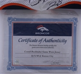 Correll Buckhalter 2010 Denver Broncos Game Used & Autographed Jersey w/ Team Provenance