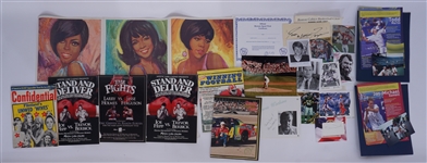 Large Collection of Autographed Miscellaneous Photos, Newspapers, Cuts, Letters & Magazines  