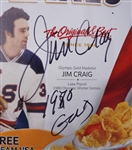 Jim Craig Autographed & Inscribed Unopened Corn Flakes Cereal Box JSA