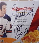 Jim Craig Autographed & Inscribed Unopened Corn Flakes Cereal Box JSA