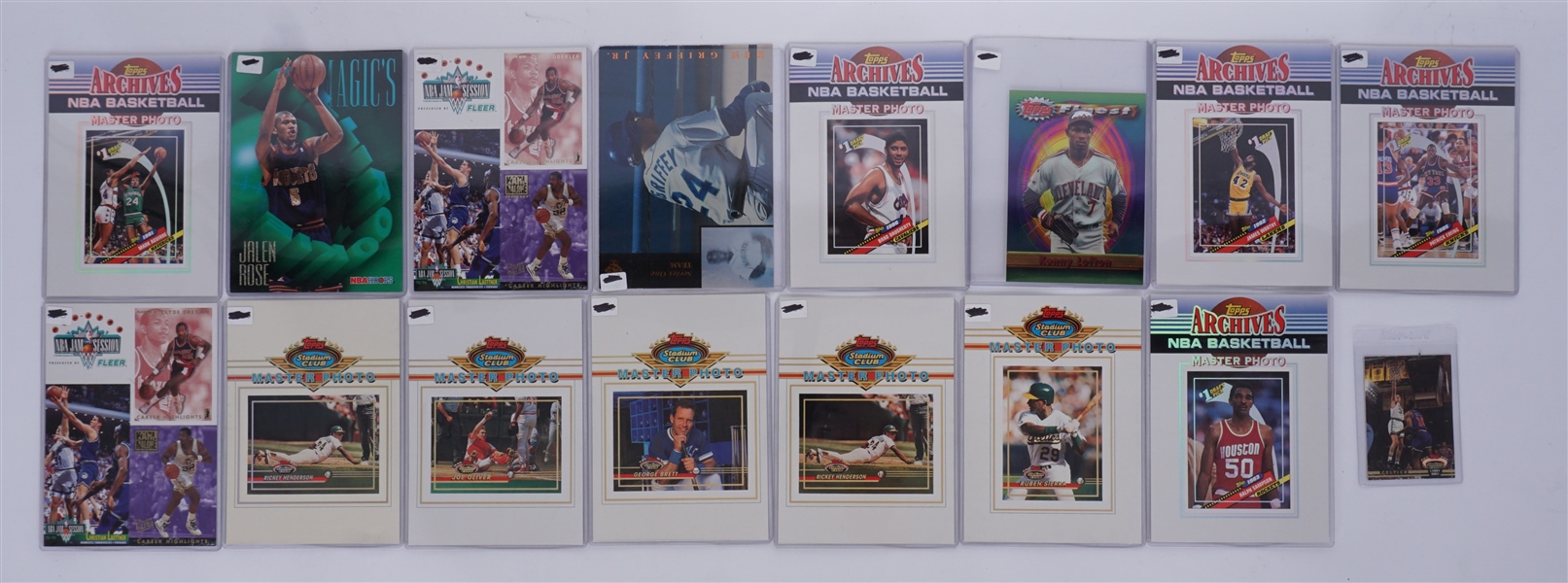 Lot of 15 Oversized NBA & MLB Cards
