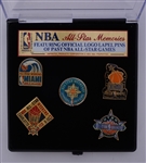 Lot of 5 1990-94 NBA All-Star Weekend Official Logo Pins