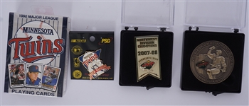 Minnesota Twins & Minnesota Wild Collection w/ Pins, Coin, & Deck of Cards