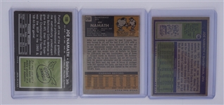 Lot of 3 Topps Joe Namath Cards