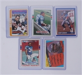 Lot of 5 HOF Running Backs Football Cards w/ Walter Payton