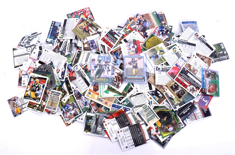 Large Collection of Football Cards w/ Roethlisberger & Moss Rookies