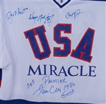 Jim Craig RARE Autographed Limited Edition Miracle Movie Premier Jersey Signed by Wayne Gretzky Cal Ripken Jr. & Joe Montana JSA