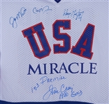 Jim Craig RARE Autographed Limited Edition Miracle Movie Premier Jersey Signed by Wayne Gretzky Cal Ripken Jr. & Joe Montana JSA