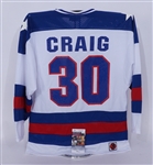 Jim Craig RARE Autographed Limited Edition Miracle Movie Premier Jersey Signed by Wayne Gretzky Cal Ripken Jr. & Joe Montana JSA