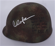 Charlie Sheen Autographed "Platoon" Movie Replica Army Helmet Beckett