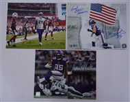 Lot of 3 Eric Kendricks, KJ Osborn, & Alexander Mattison Autographed & Inscribed Minnesota Vikings 11x14 Photos Beckett
