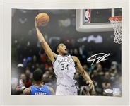 Giannis Antetokounmpo Autographed Milwaukee Bucks 11x14 Photo JSA