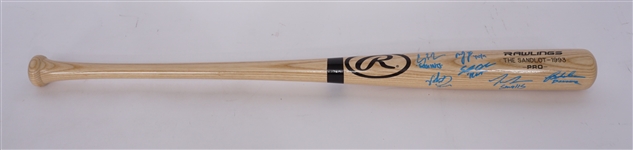 "The Sandlot" Cast Autographed Rawlings Bat Beckett