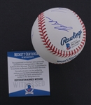 The Sandlot Cast Autographed OML Baseball Beckett