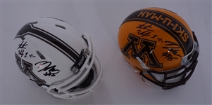 Lot of 2 Antoine Winfield Jr. & Tyler Johnson Dual Autographed Minnesota Gophers Mini Helmets Beckett
