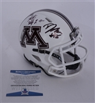 Lot of 2 Antoine Winfield Jr. & Tyler Johnson Dual Autographed Minnesota Gophers Mini Helmets Beckett
