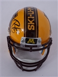 PJ Fleck Autographed  Custom Jersey & Mini Helmet Beckett