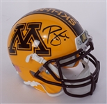 PJ Fleck Autographed  Custom Jersey & Mini Helmet Beckett