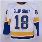 "Slap Shot" Cast Autographed & Inscribed Custom Jersey Beckett