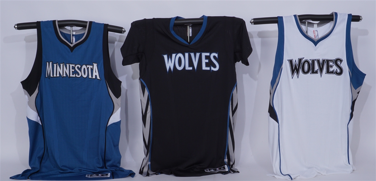 Lot of 3 Minnesota Timberwolves Jerseys