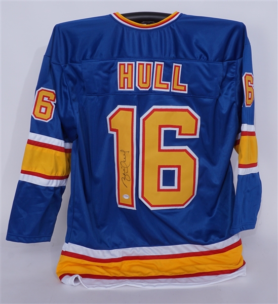 Brett Hull Autographed Custom Jersey PSA/DNA