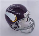 Bud Grant Autographed & Inscribed Minnesota Vikings Full Size Throwback Helmet Beckett