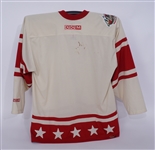 Jim Craig RARE Autographed 2004 Eastern Conference All-Star Game Jersey From Craig's Personal Collection w/ Other Signatures Beckett LOA