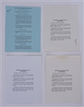 Lot of 4 Minnesota Twins Game Used Lineup Cards From 1997 & 1998