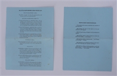 Lot of 2 Minnesota Twins Game Used Lineup Cards From 1991 w/ Puckett *World Series Season*