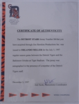 Orlando Miller 1997 Detroit Tigers Turn Back the Clock Game Used & Autographed Jersey w/ Team Provenance