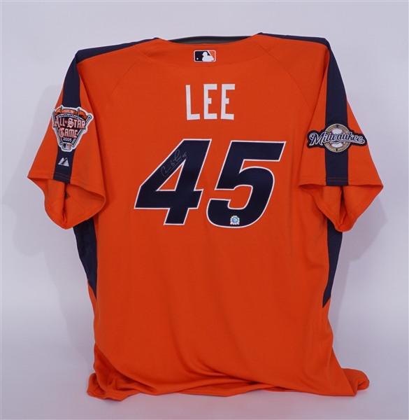 Carlos Lee 2005 Game Issued & Autographed N.L. HR Derby Jersey MLB