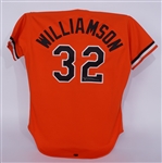 Mark Williamson 1987 Baltimore Orioles Game Used & Autographed Jersey