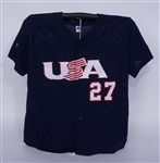 Brendan Harris 2005 Team USA Game Used Jersey w/ Letter of Provenance