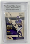 Dalvin Cook Autographed 2018 Panini Gold Standard Gold Rush Mat. Prime #13 Card LE #12/49 BGS