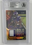 Dalvin Cook Autographed 2018 Panini Gold Standard Gold Rush Mat. Prime #13 Card LE #12/49 BGS