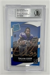 Dalvin Cook Autographed 2017 Donruss #343 Rated Rookie Card BGS