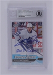 Auston Matthews Autographed & Inscribed 2016-17 Upper Deck #201 Young Guns Rookie Card BGS