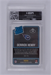 Derrick Henry 2016 Panini Donruss Optic Rated Rookie Autographs Blue #165 Card HGA 9.5 Gem MT
