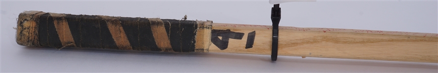 Shakey Walton Game Used Minnesota Fighting Saints Team Signed Hockey Stick