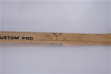 John McKenzie Game Used Minnesota Fighting Saints Team Signed Hockey Stick