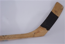 John McKenzie Game Used Minnesota Fighting Saints Team Signed Hockey Stick