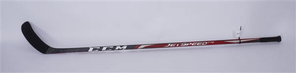 Carson Soucy Game Used & Autographed Hockey Stick w/ Team Provenance