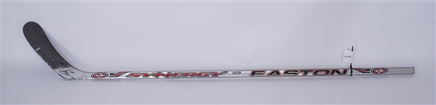 Brent Burns Game Used & Autographed Hockey Stick